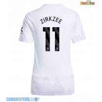 Camisa de time de futebol Manchester United Joshua Zirkzee #11 Replicas 2º Equipamento Feminina 2025-26 Manga Curta